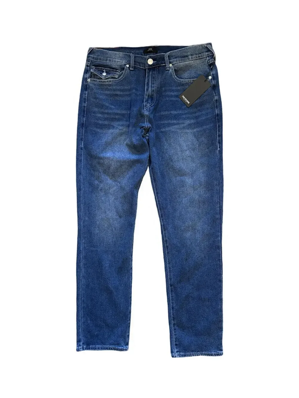 True Religion Geno Relaxed Slim Flap Jeans Men’s Size 34x32 Harmonious Wash NWT